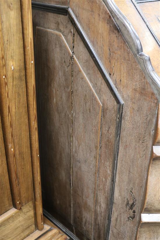 A mid 18th century Dutch Colonial ebony and teak bureau W.100cm